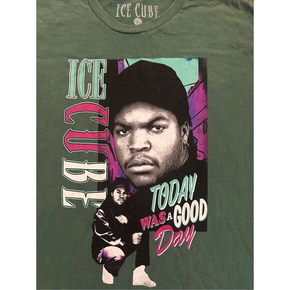 Ice Cube Today Was a Good Day Tee in Green Size Large - Picture 2 of 3